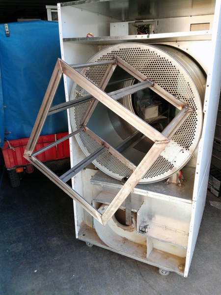 lavadora industrial giromanualtambor inox hierro 4ruedas 176.5x87.5x95.5-145 1u